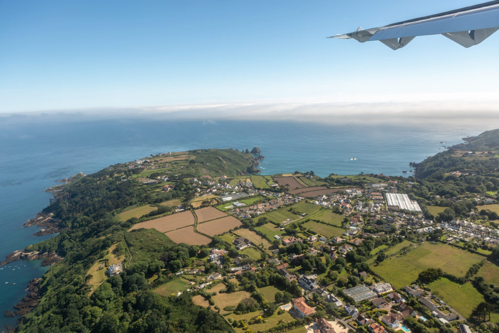 Panorama from ATR turboprop aircraft