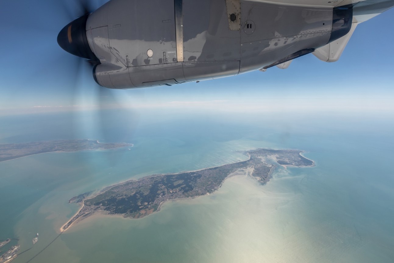 Panorama from ATR turboprop aircraft
