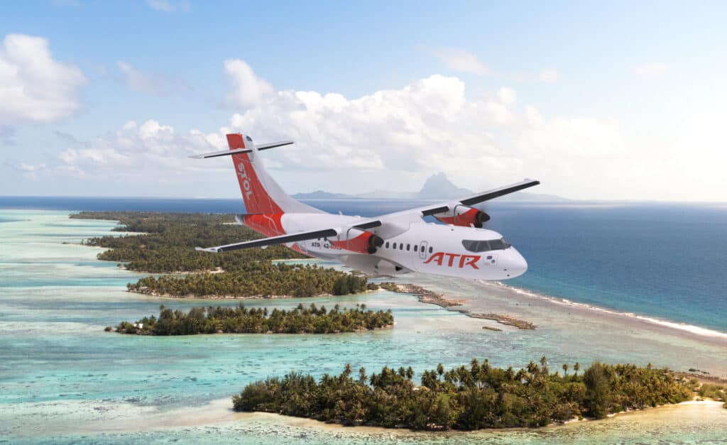 flying turboprop ATR 42-600S STOL