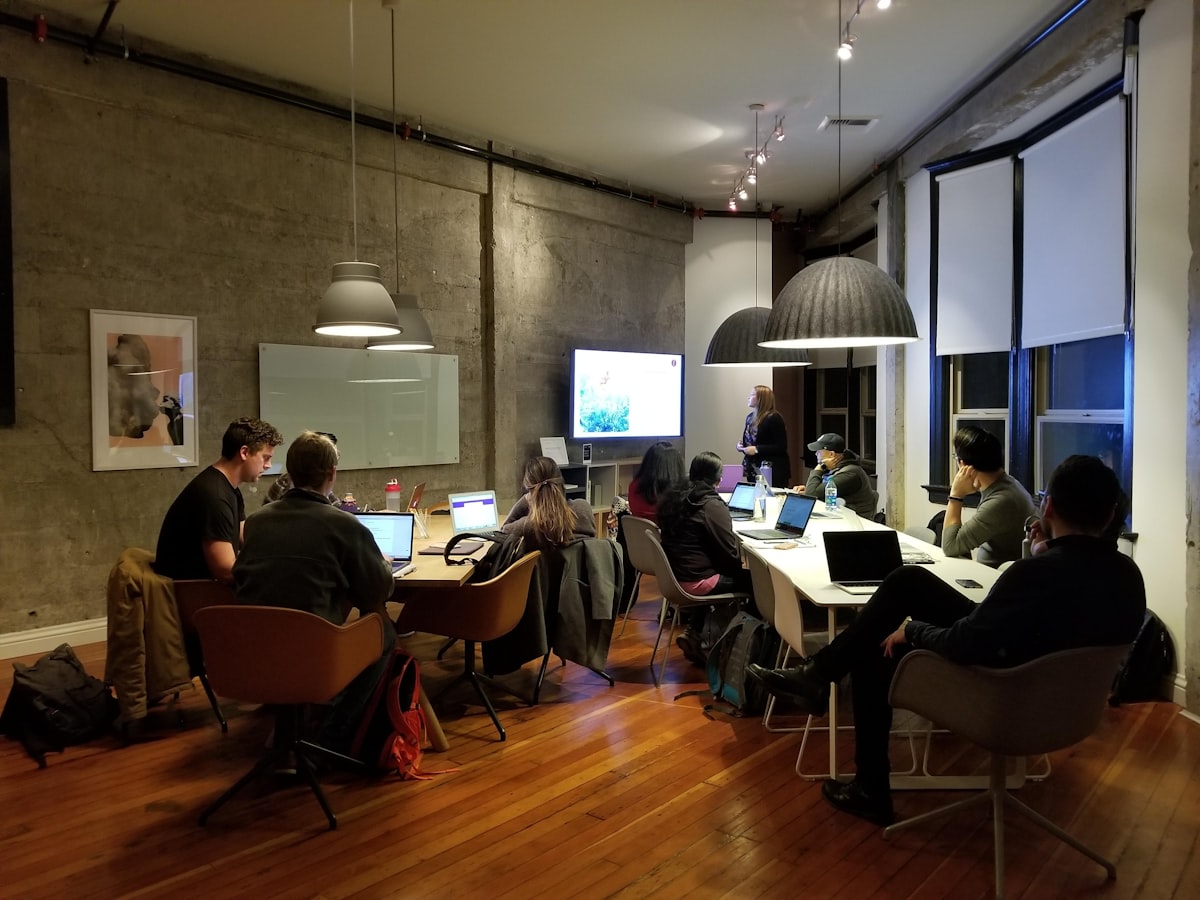 Developers at a public health hackathon